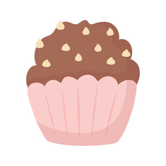 sweet cupcake dessert bakery isolated icon design