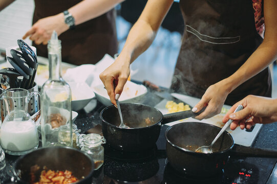 culinary master class on cooking bean and meat soup