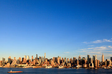 Sunset time Manhattan from New Jersey