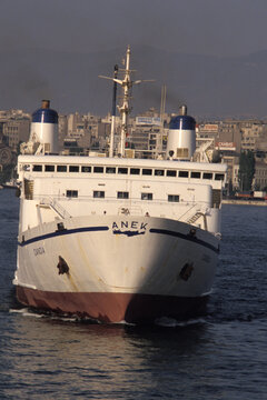 Ferry Boat Of Anek Lines Between Piräus And Chania, Greece