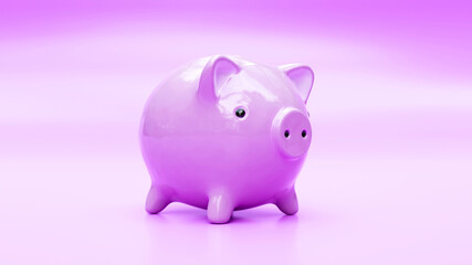 rosa Sparschwein: Konzept Sparen, Geldanlage oder Zinsen