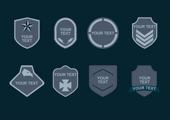 set of badge labels