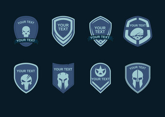 set of badge labels