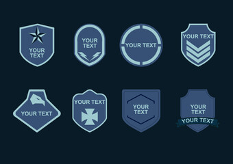 set of badge labels