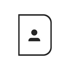 Contact list icon. Phone book symbol modern, simple, vector, icon for website design, mobile app, ui. Vector Illustration