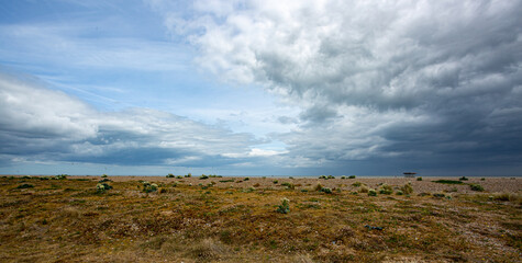 Obraz premium Looking out to sea at Sizewell Suffolk