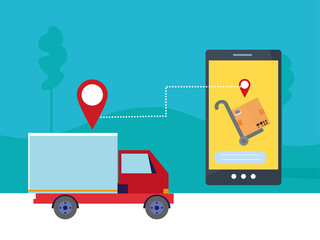 courier delivery service with smart phone, tracking of packages