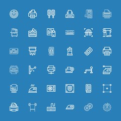 Editable 36 press icons for web and mobile