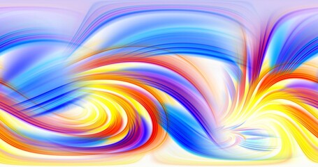 Abstract color lines create 3D rendering patterns