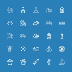 Editable 25 ship icons for web and mobile