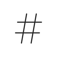 Hashtag Social Media Icon. Vector Illustration