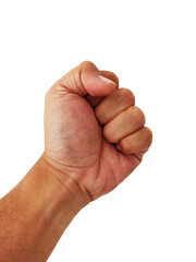 close up Fist man hand gesture represent power and protest
