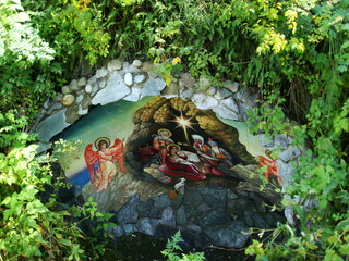 Orthodox icon in the rock