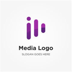 Abstract Modern Play Logo. Play Button Media Player Logo for your business