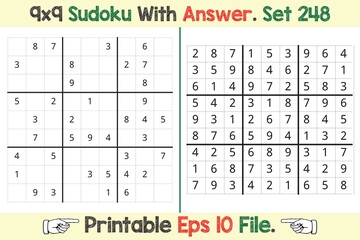 Advance Sudoku Puzzle Games Easy to Hard with Answer