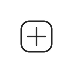 Add Button Social Media Icon Isolated On White Background. Post Symbol Modern Simple Vector For Web Site Or Mobile App