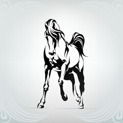 Obraz na płótnie Canvas Vector silhouette of a horse