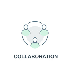 Teamwork partner, Friendship or staff supporting and doing work together. Project collaboration. Partnership team mate. Collaboration icon. Vector illustration. Design on white background. EPS 10