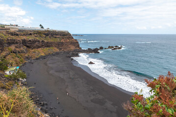 Panoramic shot of Bollullo  beach in the North of Tenerife island, Spain