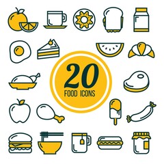 Collection of food icons