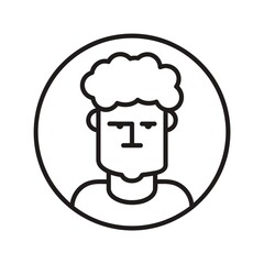 Man with curly hair