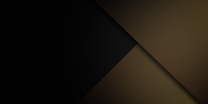 
Gold abstract lines on black background 