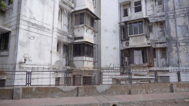 Old grungy building apartment in Andheri Mumbai India