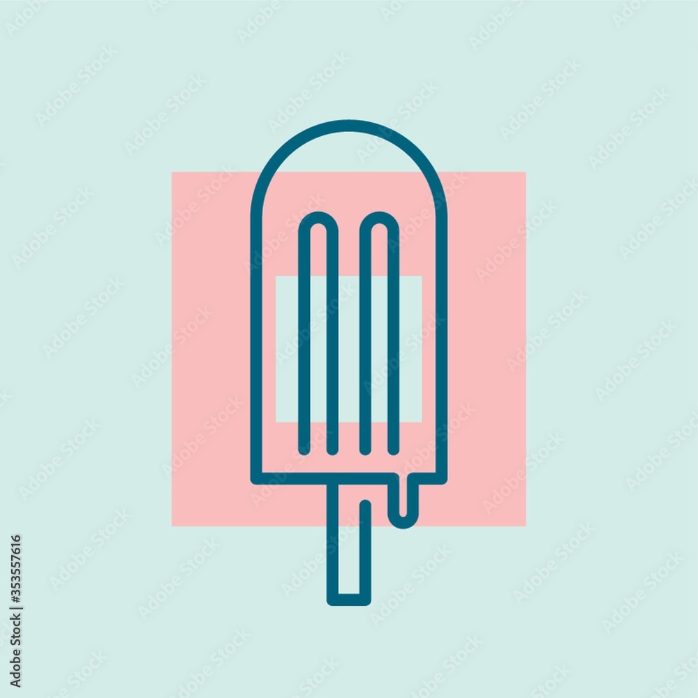 Sticker Ice cream stick