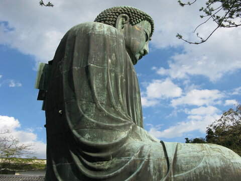 A colossal copper image of Buddha in Kamakura.