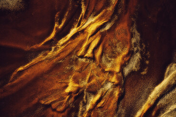 Abstract color sand texture at kaolin mine