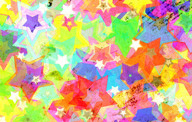 Fototapeta premium grunge Stars on the wall