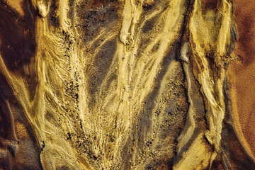 Abstract color sand texture at kaolin mine