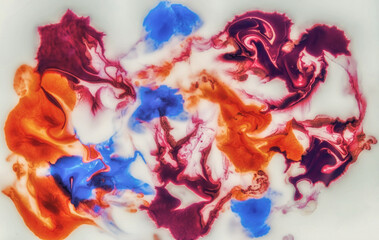 Ink mixing in milk