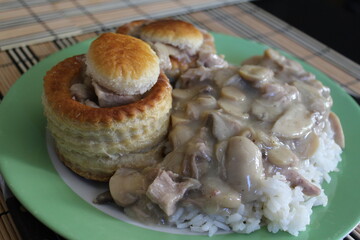 vol-au-vent rich and gourmet traditional French dish