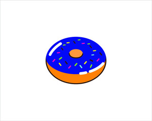 Illustration vector graphic of donuts with attractive colors. where this donuts vector is an menus example