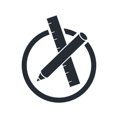 Ruler and pencil icon