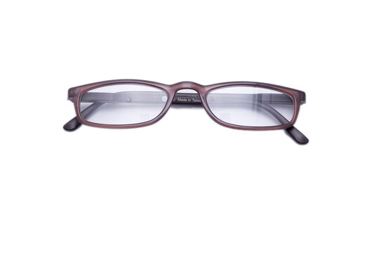 top view photo of reading specs,brown and black colour gradient frame.