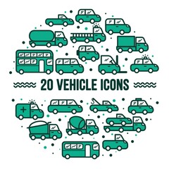 Collection of vehicle icons