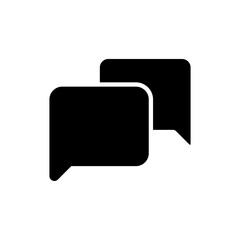 Naklejka premium Bubble chat glyph icon design. Communication of social media vector illustration.