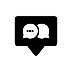 Bubble chat glyph icon design. Communication of social media vector illustration.