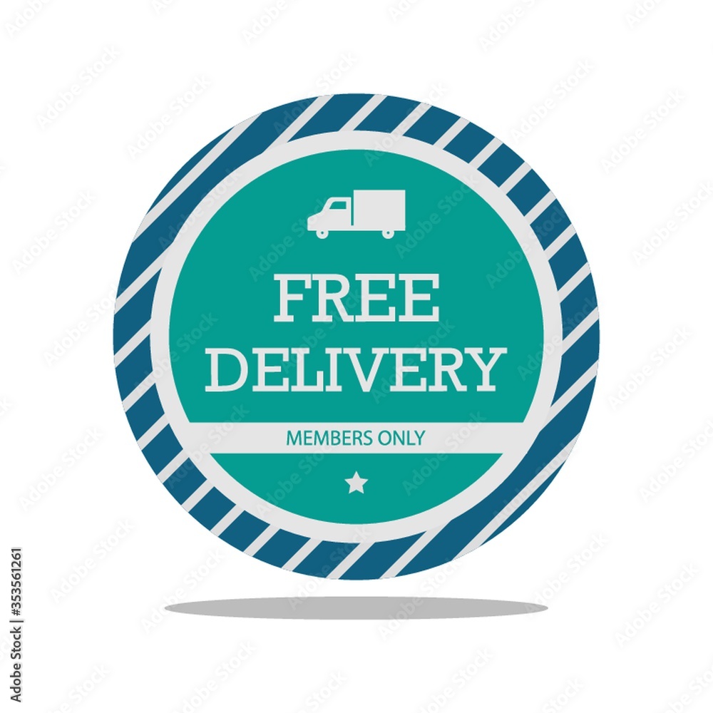 Poster free delivery label