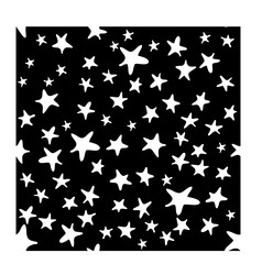 Naklejka premium Seamless vector illustration pattern of white star shape on black background for making many kinds of printing or textile graphic
