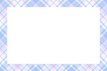 Vintage frame vector. Scottish border pattern retro style. Tartan plaid ornament.