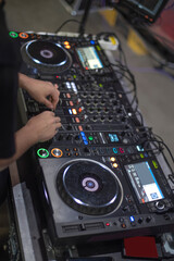 DJ mixing console