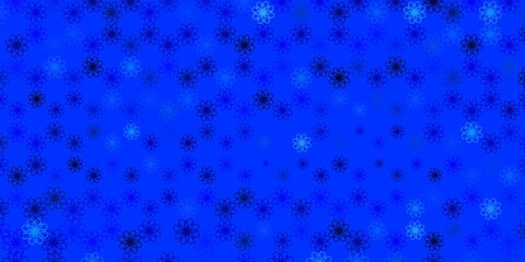 Light BLUE vector background with curved lines.