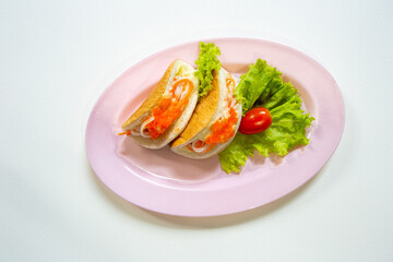 salad with salmon and avocado