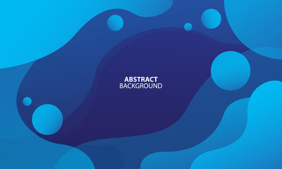 Colorful geometric background. Blue elements with fluid gradient. Dynamic shapes composition. Eps10 vector