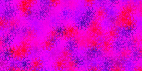 Light Purple, Pink vector pattern with curves.