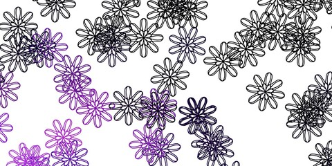 Light Purple vector natural layout with flowers.