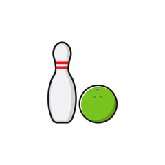 Bowling pin Logo Template vector